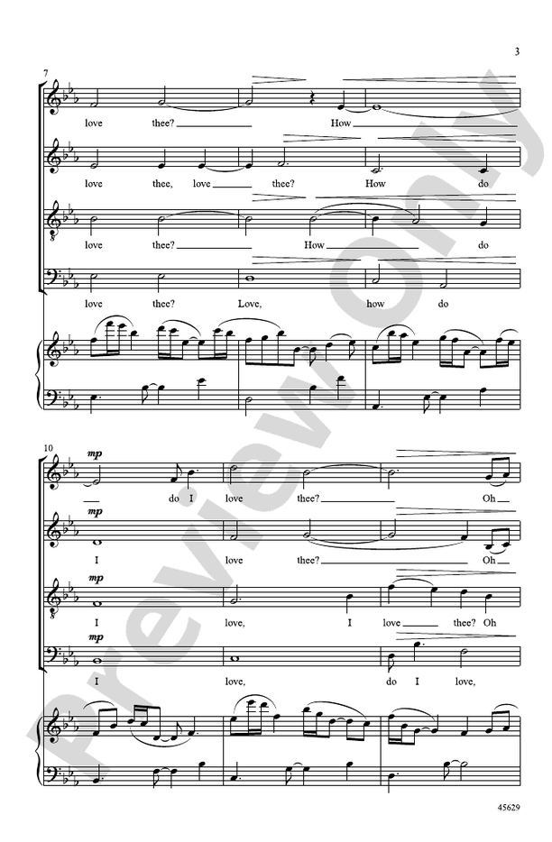 How Do I Love Thee? SATB Choral Octavo Bruce W. Tippette Digital