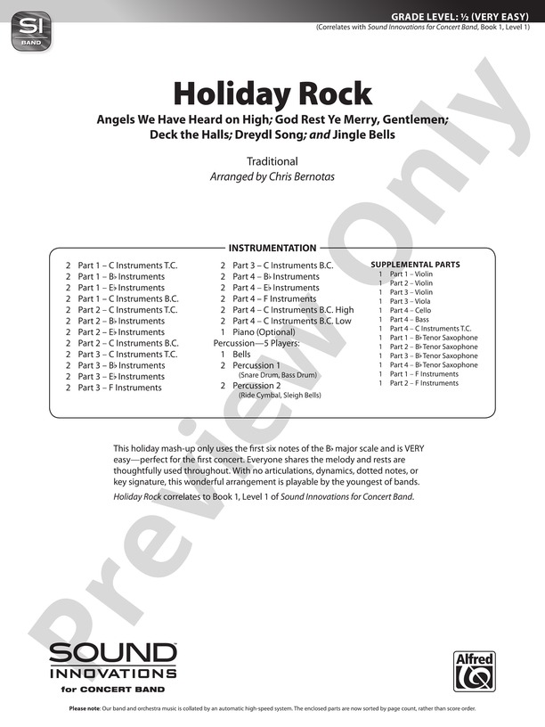 Holiday Rock: Score