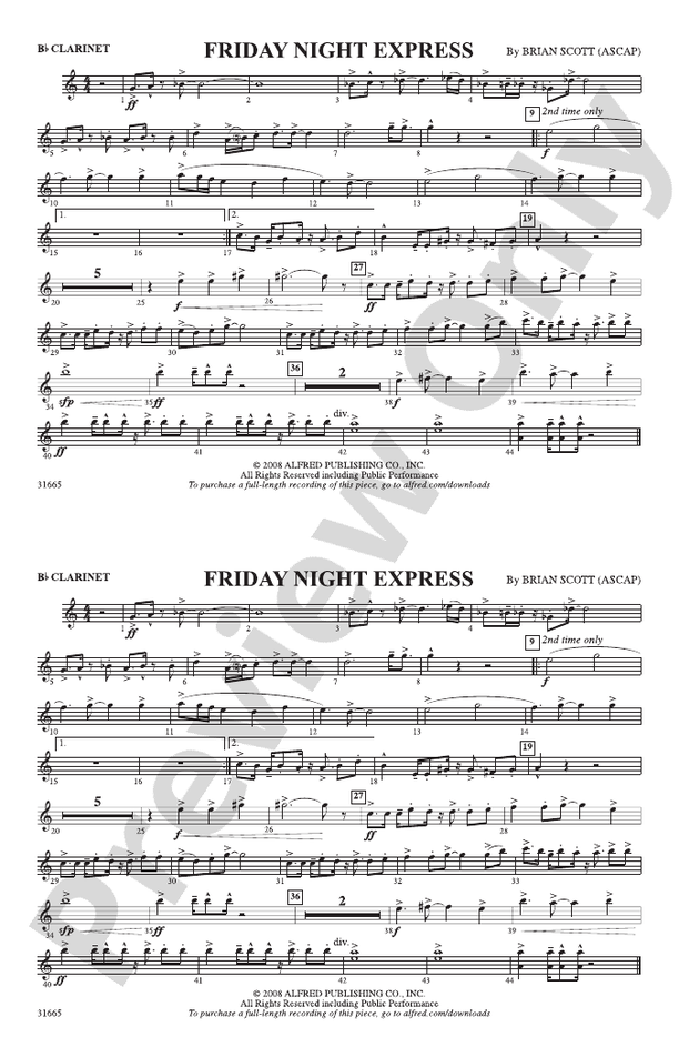 Friday Night Express 1st Bflat 1st Bflat Part