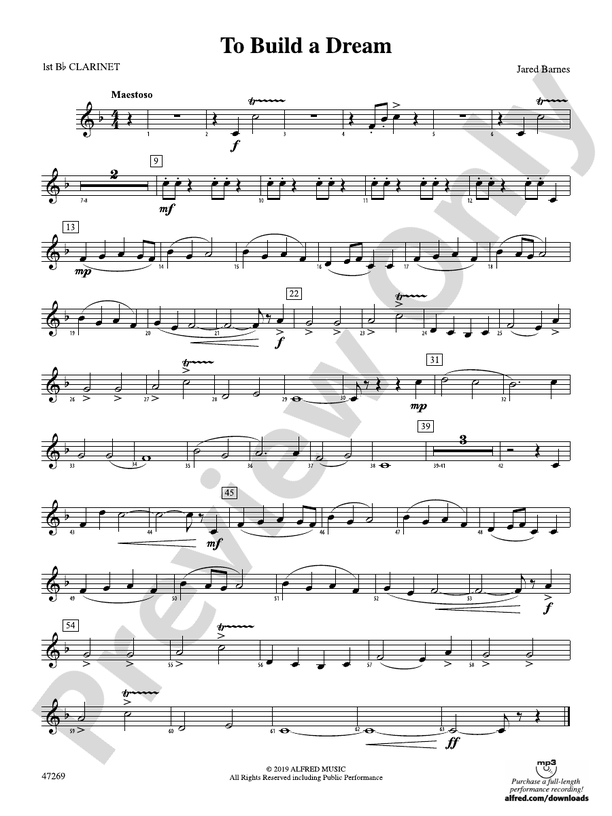 To Build a Dream 1st Bflat 1st Bflat Part