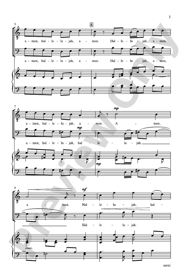 Hallelujah Amen Tb Choral Octavo George Frideric Handel Digital Sheet Music Download 8570