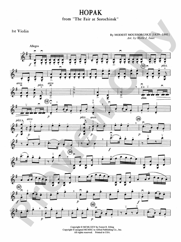 Hopak: 1st Violin