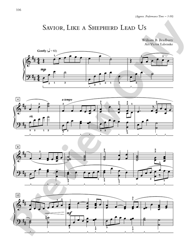 Savior, Like a Shepherd Lead Us - Piano Solo