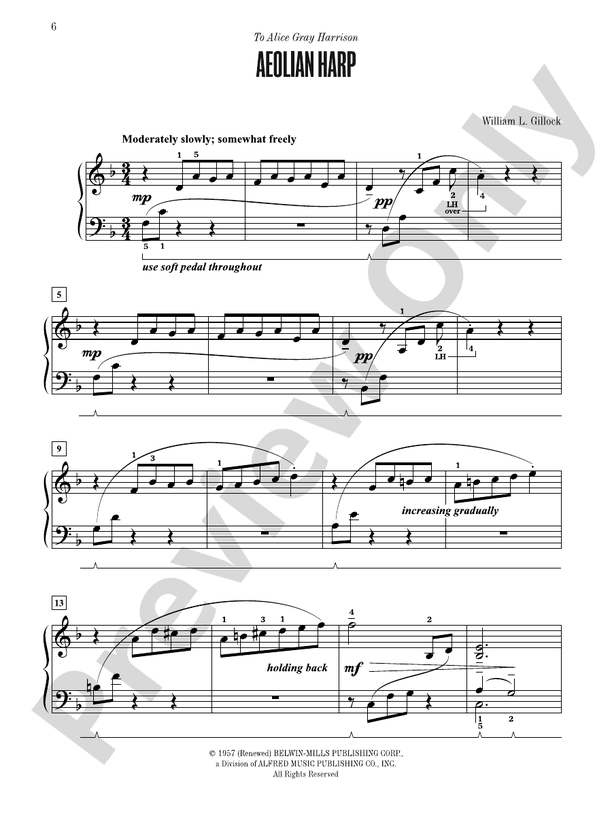 Aeolian Harp - Piano Solo