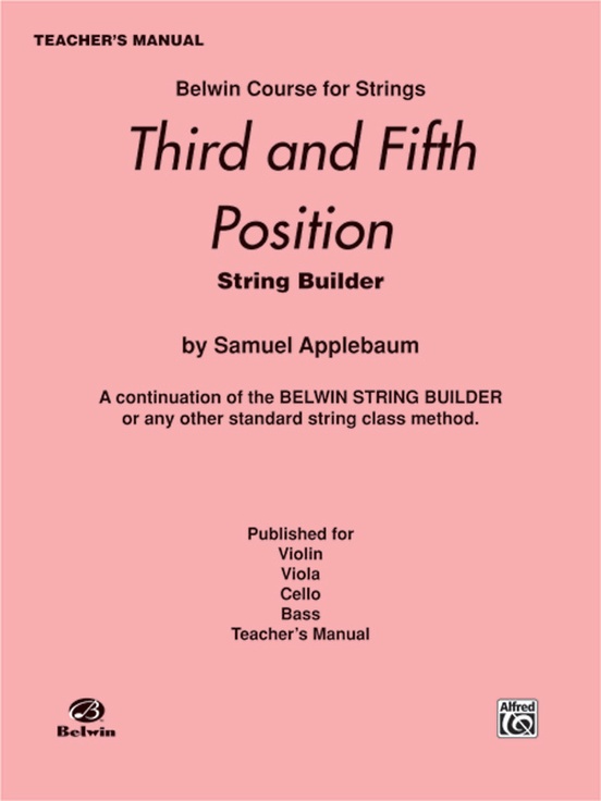 3rd And 5th Position String Builder Teacher S Manual Book