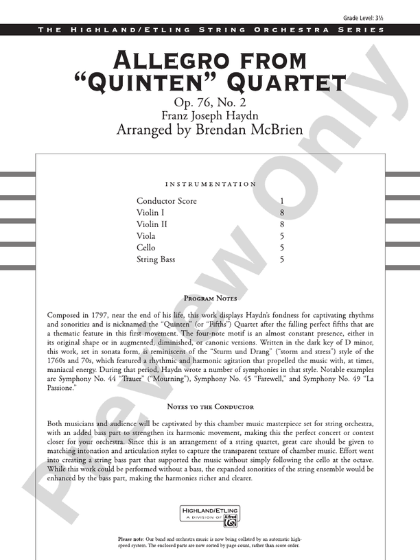 Allegro from "Quinten" Quartet