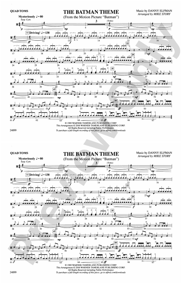 The Batman Theme From Batman Quad Toms Quad Toms Part Digital