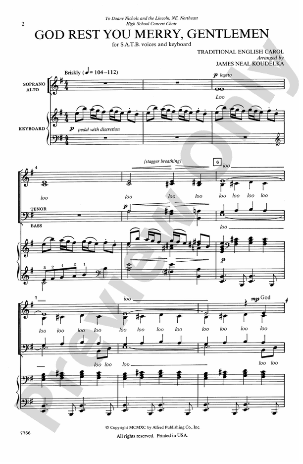 God Rest You Merry, Gentlemen: SATB Choral Octavo - Digital Sheet Music Download god-rest-you-merry-gentlemen-satb-choral-octavo-digital-sheet-music-download