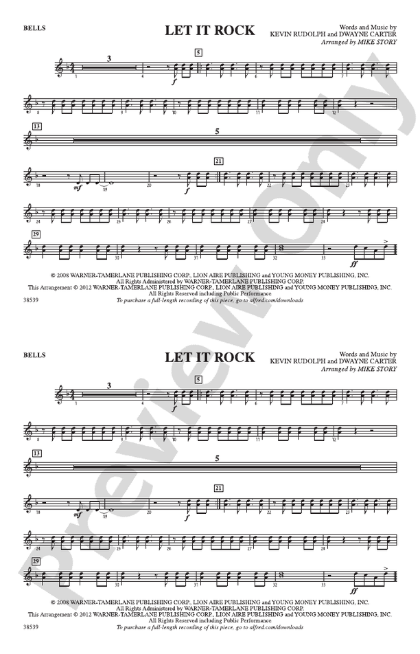 Let It Rock Bells Bells Part Digital Sheet Music Download
