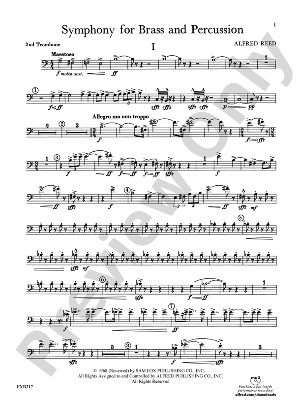 Symphony for Brass and Percussion 2nd Trombone 2nd Trombone Part