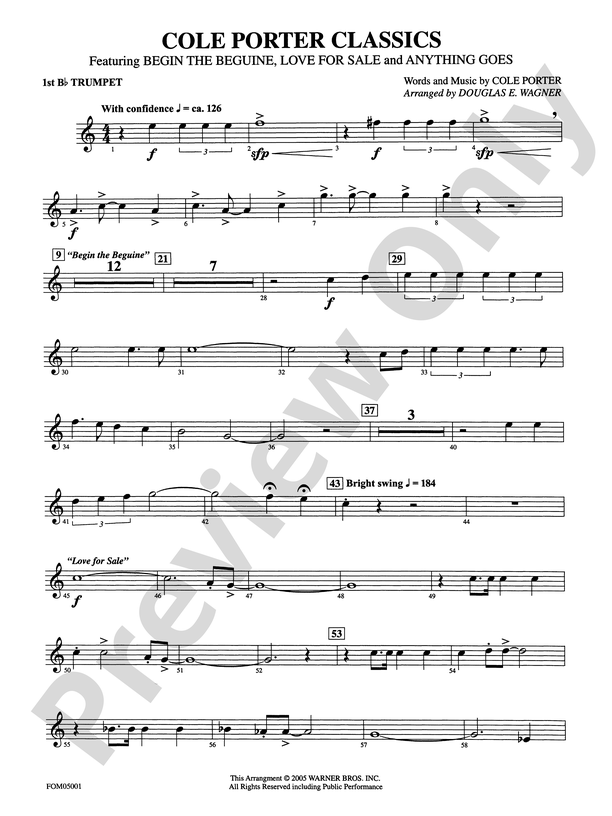 Cole Porter Classics: 1st B-flat Trumpet
