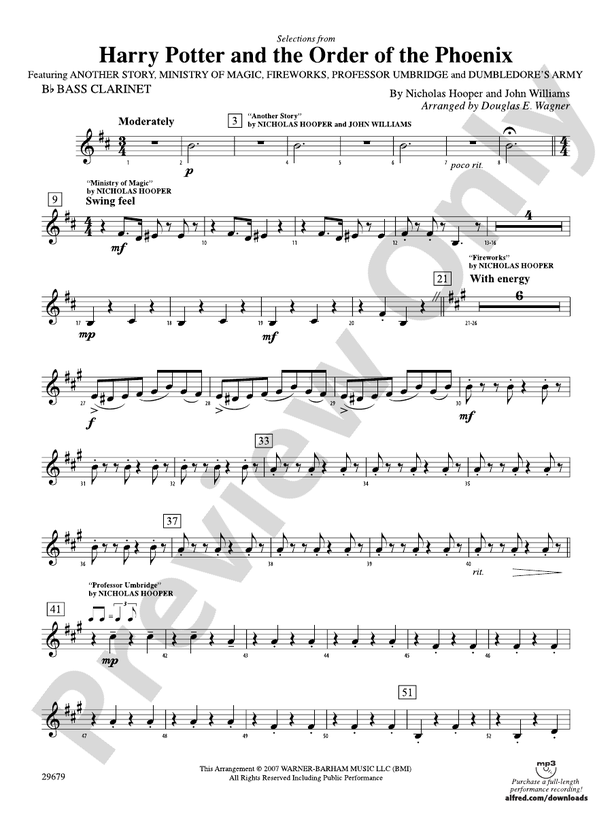 Harry Potter and the Order of the Phoenix, Selections from Bflat Bass