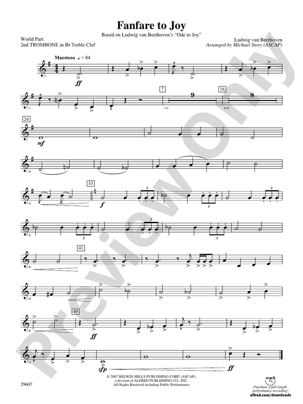 Fanfare to Joy: 2nd Percussion: 2nd Percussion Part - Digital Sheet Music  Download