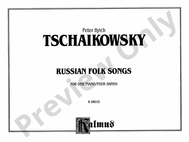 Tchaikovsky: Russian Folksongs