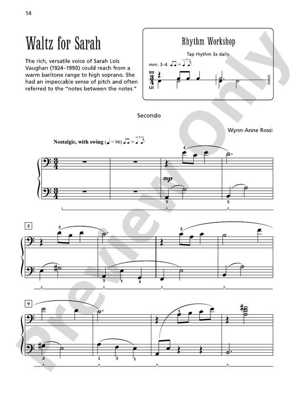 Waltz for Sarah - Piano Duet (1 Piano, 4 Hands)