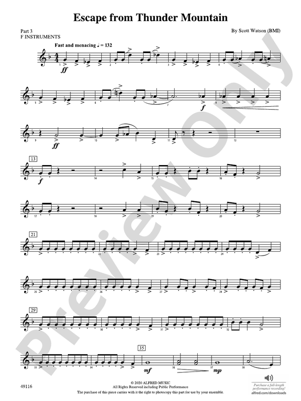 Escape from Thunder Mountain: Part 3 - F Instruments