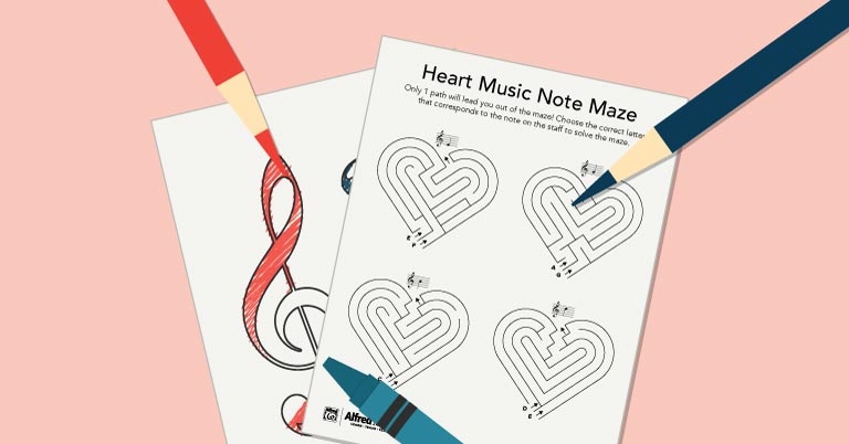 Free Valentine's Day Music Maze Activity
