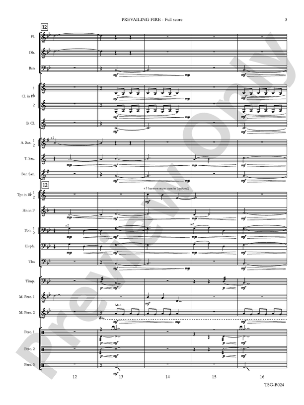 Prevailing Fire: Score: Concert Band Score - Digital Sheet Music Download