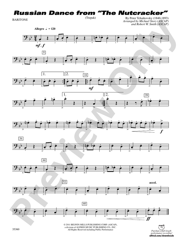 Russian Dance from The Nutcracker Baritone B.C. Baritone B.C. Part