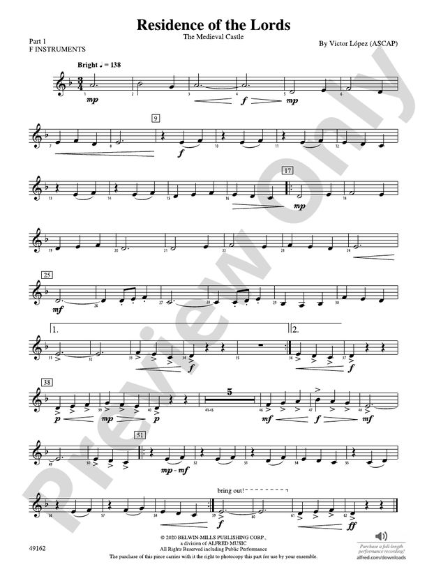 Residence of the Lords: Part 1 - F Instruments