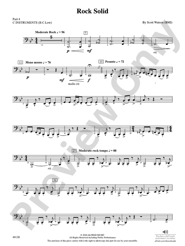 Rock Solid: Part 4 - C Instruments (B.C. Low)