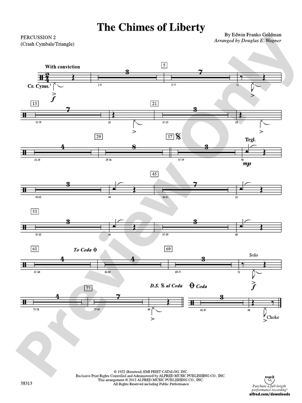 The Chimes of Liberty 2nd Percussion 2nd Percussion Part Digital