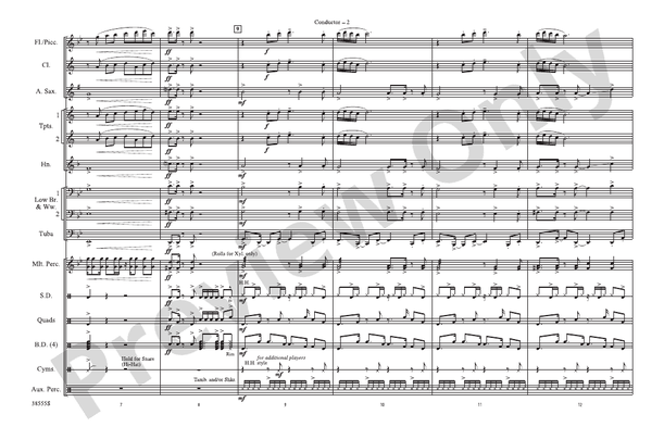 Galeón: Marching Band Conductor Score & Parts: Victor López - Digital 