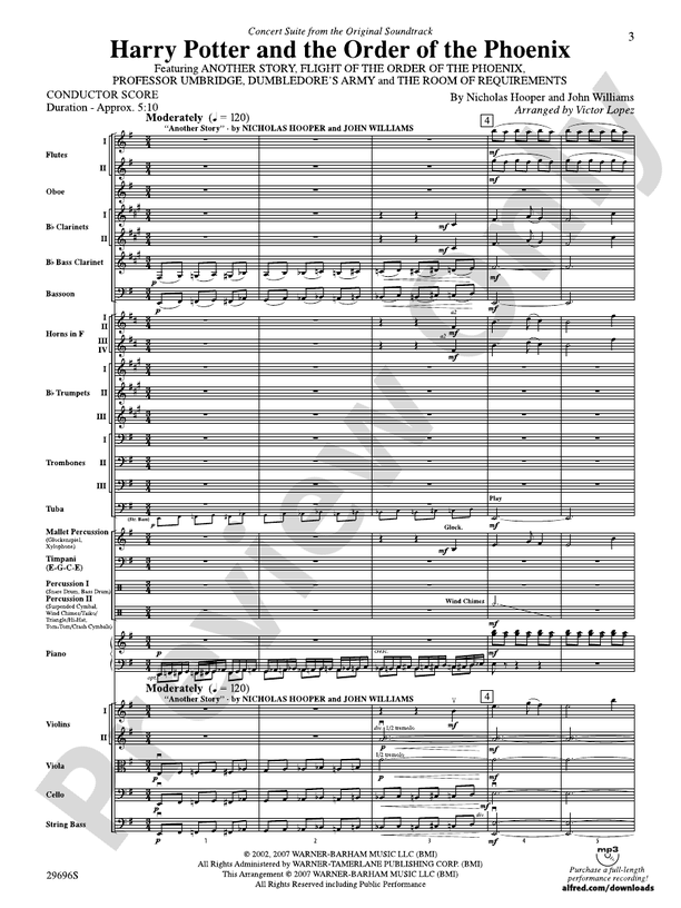 Harry Potter and the Order of the Phoenix, Concert Suite from