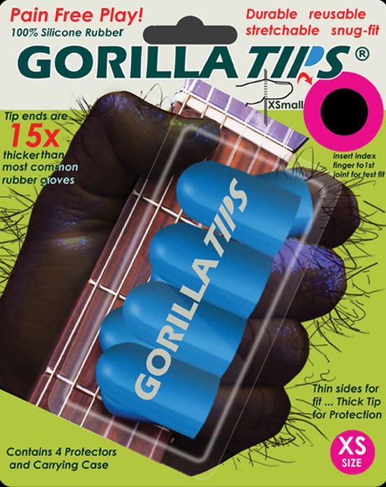 Gorilla Tips Fingertip Protectors Blue Size Extra Small