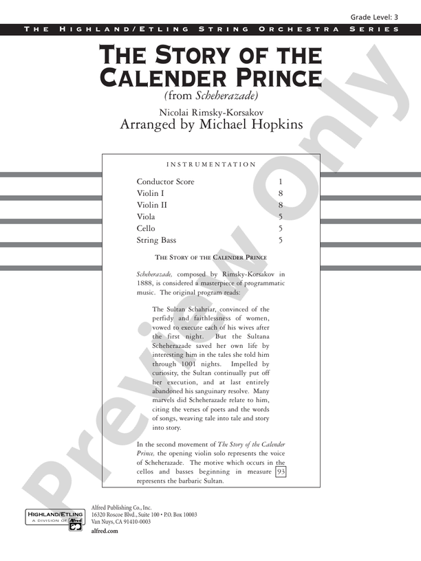The Story of the Calendar Prince, from 