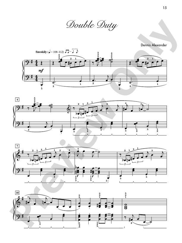 Double Duty - Piano Solo