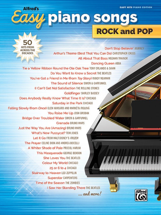 Músicas fáceis de piano de Alfreds: Rock e PopMúsicas fáceis de piano de Alfreds: Rock e Pop  