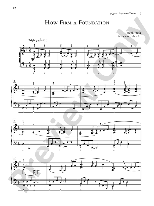 How Firm a Foundation - Piano Solo