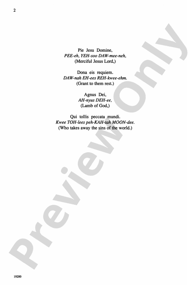 Pie Jesu SATB Choral Octavo Marcie Pyrtle Digital Sheet Music Download