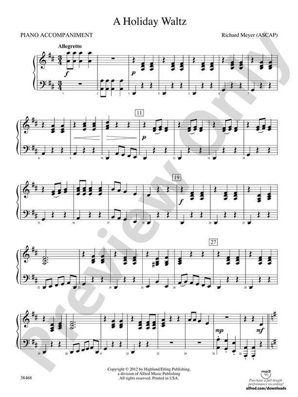 Jingle Bells: Piano Accompaniment: Piano Accompaniment Part - Digital Sheet  Music Download
