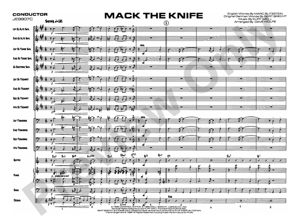 Mack the Knife (from The Threepenny Opera)