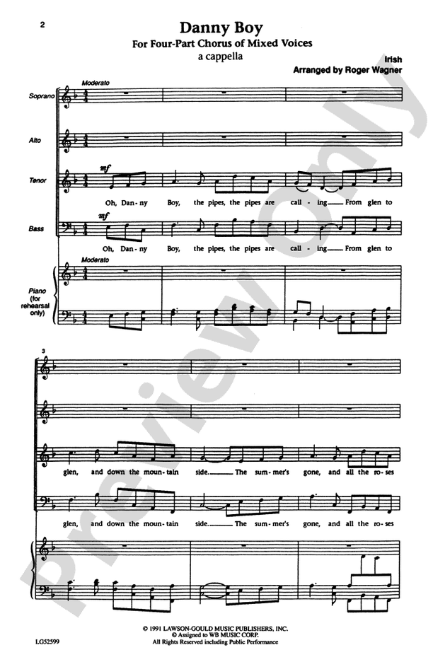 Danny Boy: SATB Choral Octavo - Digital Sheet Music Download