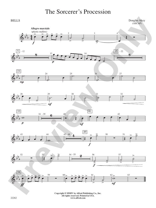 The Sorcerer's Procession: Bells: Bells Part - Digital Sheet Music Download