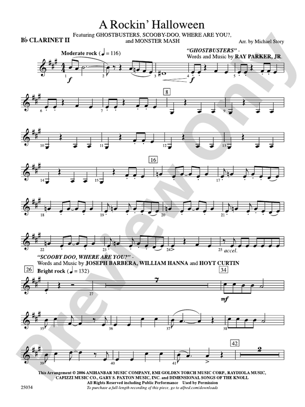 A Rockin' Halloween: 2nd B-flat Clarinet