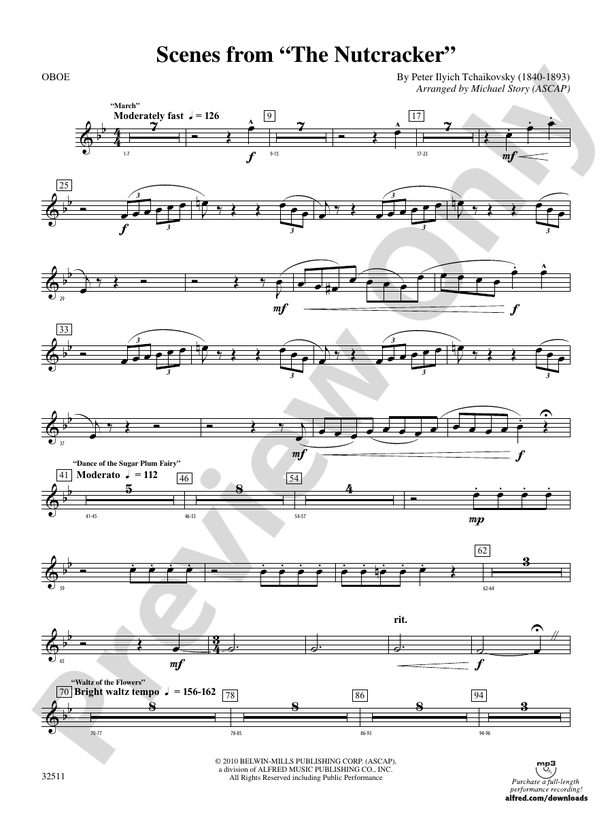 Scenes from The Nutcracker Oboe Oboe Part Digital Sheet Music Download
