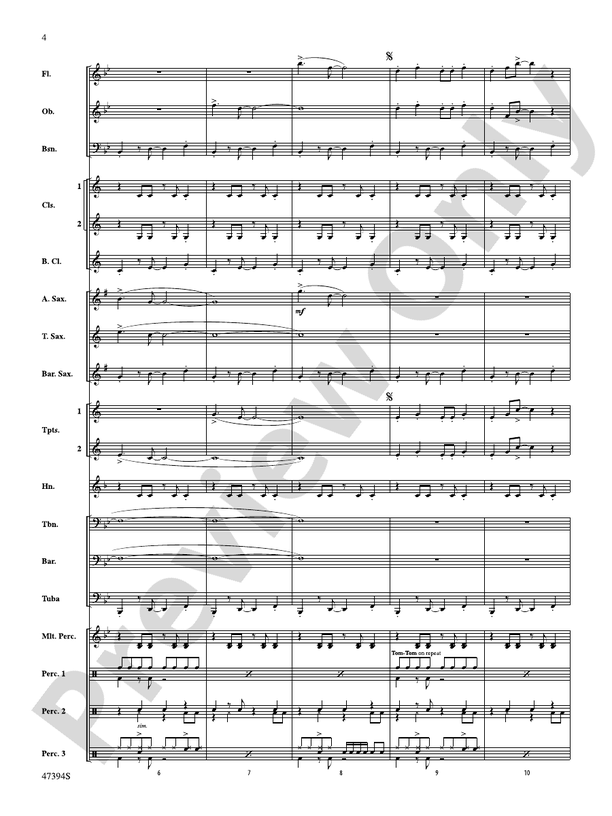 The Banana Boat Song Score Concert Band Score Digital Sheet Music