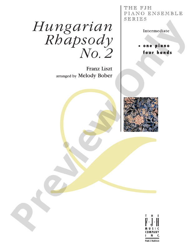Hungarian Rhapsody No 2 Piano Franz Liszt Digital Sheet Music Download 2219