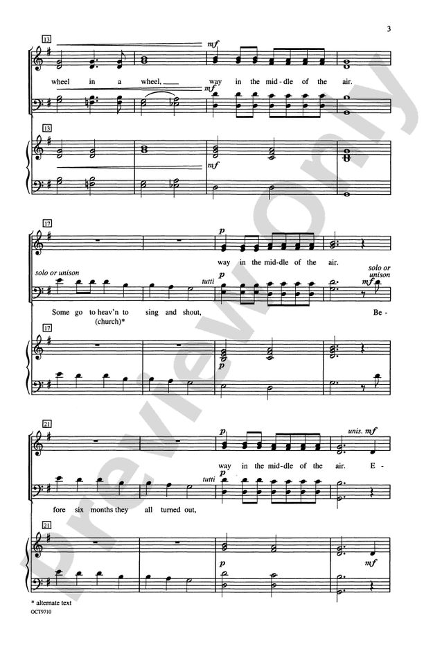 Ezekiel Saw the Wheel: SATB Choral Octavo - Digital Sheet Music Download