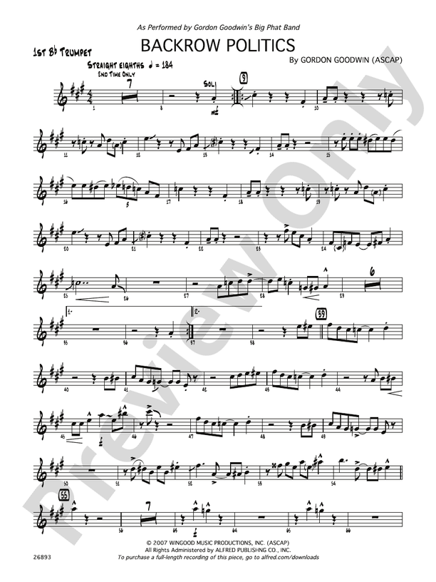 Backrow Politics: 1st B-flat Trumpet