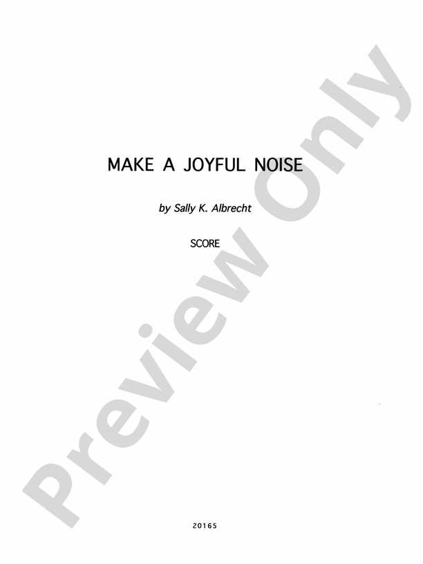 Make a Joyful Noise: Score