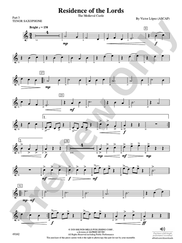 Residence of the Lords: Part 3 - Tenor Saxophone