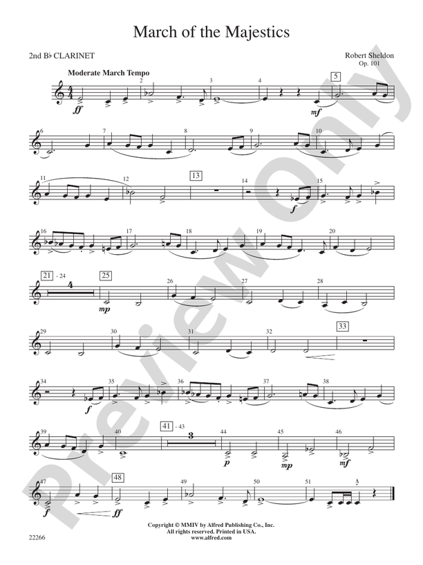 March of the Majestics: 2nd B-flat Clarinet