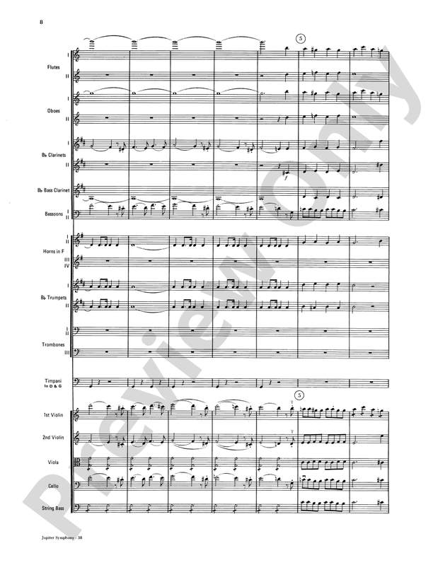 Jupiter Symphony 1st Movement Full Orchestra Conductor Score And Parts