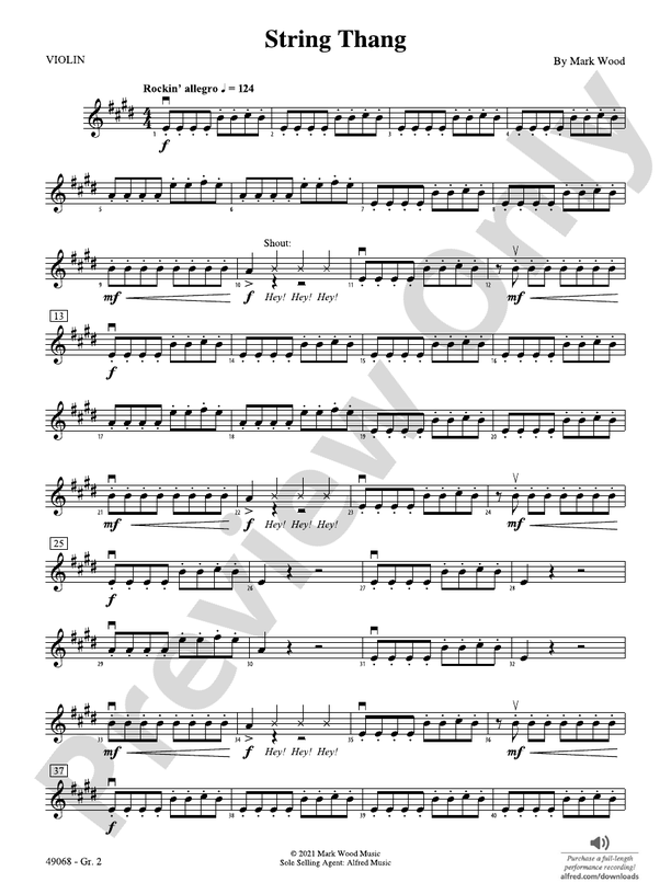 String Thang: Violin 1 - Grade 2: Violin 1 - Grade 2 Part - Digital ...