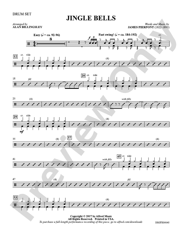 Jingle Bells Drums Drums Part Digital Sheet Music Download
